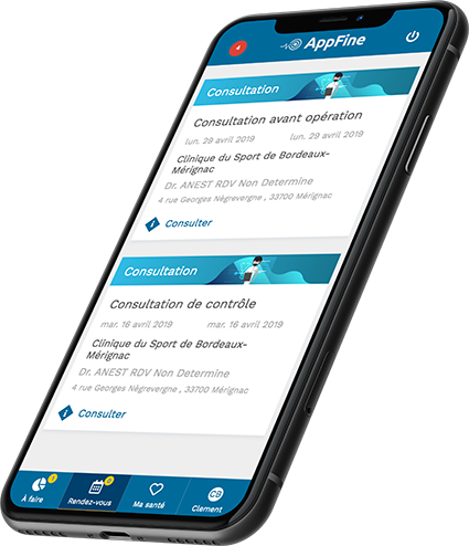 Application APPFINE — dossier patient en ligne